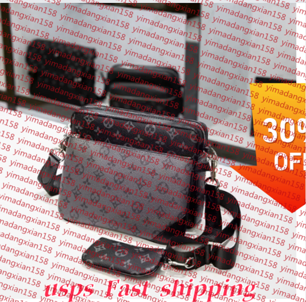 

High Quality Mens Luxurys fashion trio outdoor Men shoulder bags designer cross body man messenger bag Satchels satchel fashion handbag Composite package backpack, Deep blue