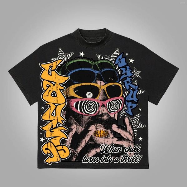 

Men' T Shirts Cough Syrup Reality Vintage Graphics Cotton T-Shirt Men Summer Harajuku Oversize Tshirt Streetwear Women Tops, A1