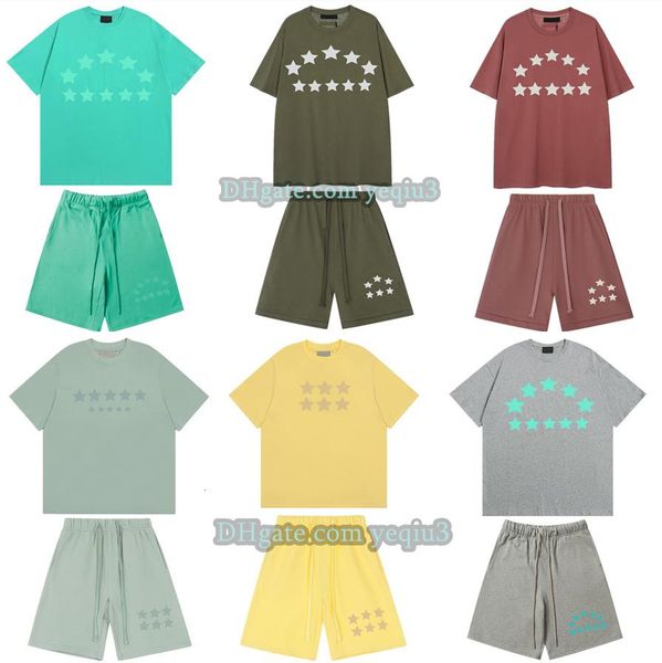 

Mens Designer T Shirt and Shorts Set Summer Two Piece Outfit Graphic Tee and Shorts Men Fashion Streetwear Casual Tracksuit Lightweight Breathable Activewear, Khaki