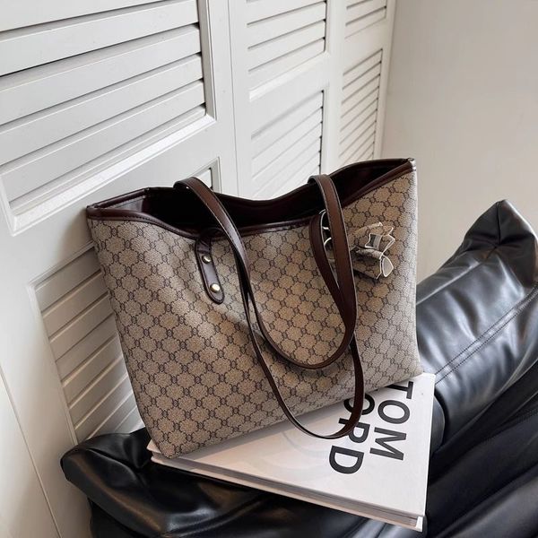 

Luxury Designer Bags Fashion Tote Bag Handbags Classic Pattern Leather Chrome Summer Handbags Timeless Luxury Leather Trim Beach Bags Women Shoulder Bag001, #19