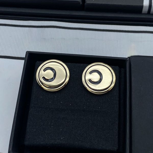 

Gold Plated Earring Designer Letter Stud Geometric Luxury Women Crystal Earring Wedding Party Jewerlry