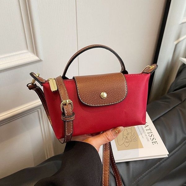 

Designer Mini Nylon Women's Lightweight Crossbody Color Blocked Splicing Waterproof Shoulder Bag Casual Sports Fashion Commuting Small Square Bag11 604, Color 2