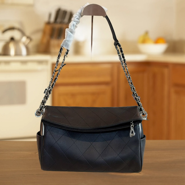 

Leather fashion style women's bag designer style luxury strap box --CN8070, Black