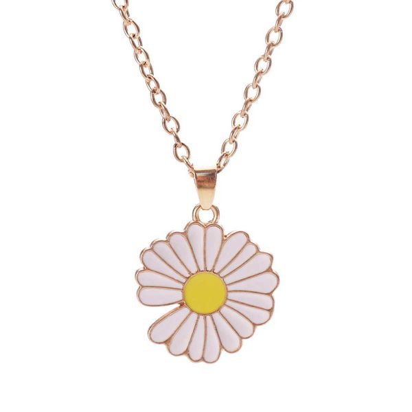 Luxury Daisy Pendant Necklace For Women Cute Geometry Choker Adjustable Pendant Necklace Party Jewelry Accessories Gift W250612