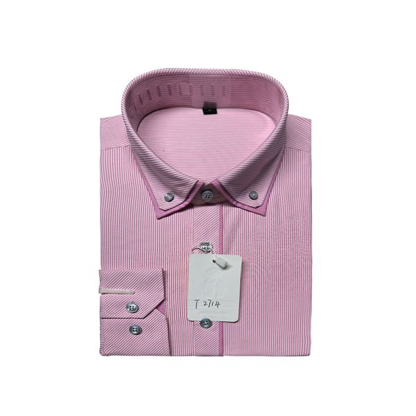 

Men's Business Leisure Shirt - Pure Cotton, Wrinkle Resistant & Breathable, Lavender