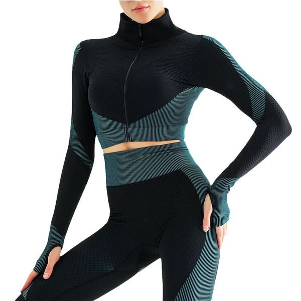 

Durable Stretchable Women's Athletic Apparel: Breathable Zipped Seamless Gym Bottoms, Subject to picture