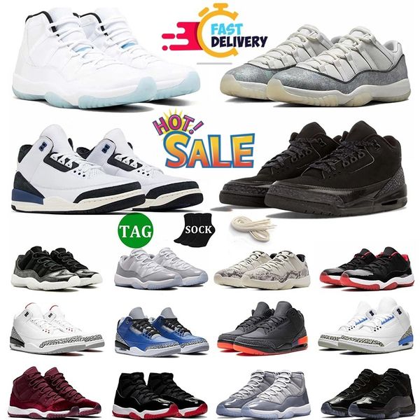 

3 Basketball shoes designer sneaker Valentine's Day Treat Yourself Black Cat Sports Shoes 11s cool grey blue Basketball Shoes for Men women trainer 36-47, Dark khaki