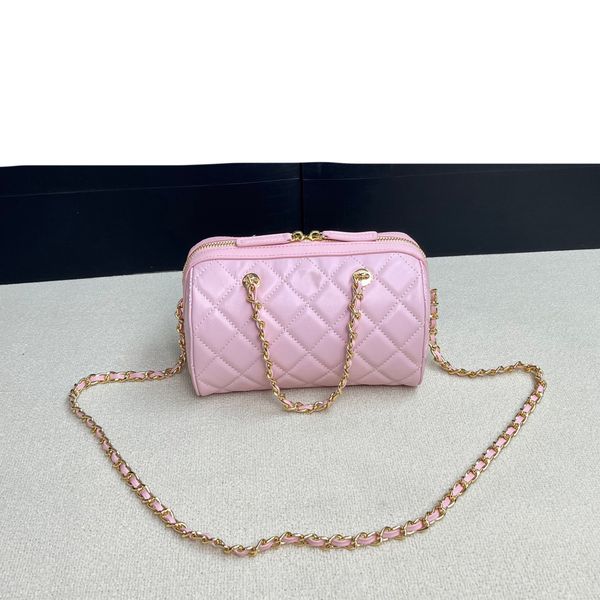 

designer ladies' cosmetic shoulder crossbody pillow bag, 7046 sheepskin, White