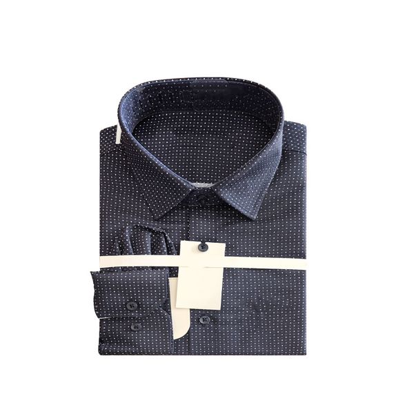 

detachable collar 100 pure cotton oxford spun shirt for versatile wear allowing for free switching between formal and casual styles, Deep blue