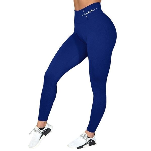 

European and American Express popular waist letter printing leggings hip-lifting elastic high-waisted leggings, Subject to picture
