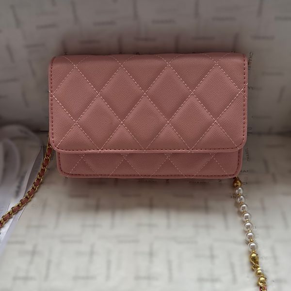 

Womens Handbag Crossbody Bag Designer Bag Half Moon Makeup Bag High Quality Genuine Leather Cowhide Gold Pearl Chain Cross Body Bags Shoulder Bags Designers Woman, Black