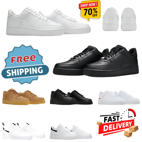 

2025 free shipping one shoe shoes classic 1 designer sneakers White Black womens mens trainers men women outdoor sneaker 36-45, Red