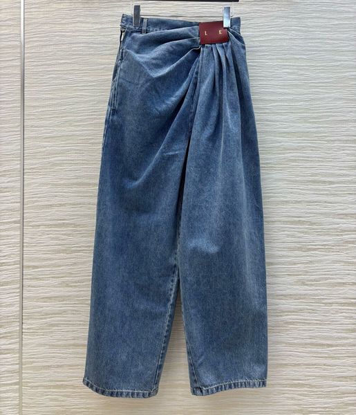 

Wrinkle Jeans Womens Designer Trouser Legs Open Fork Tight Capris Denim Trousers Add Fleece Thicken Slimming Jean Pants Loose Women Clothing Embroidery Printing, # 1