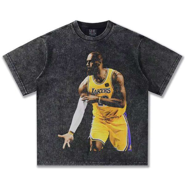 

Summer New 300g Arrival James American Style Direct Injection Heavy Cotton Short Sleeve T-Shirt for Men and Women, White short sleeve