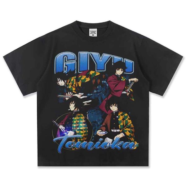 

Clothing Manufacturer Printed Letter Washed Short Sleeve 230g 100% Cotton High-Quality Men's T-Shirt, Black