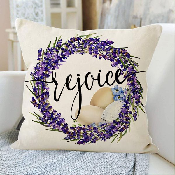 Cushion Covers 18X18 Pillow Case Digitally Printed Flowers Pillowcase Linen Cushion Cover