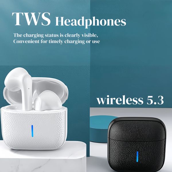 JS59 Earphone TWS Bluetooth Headset HiFi Wireless Headphone Mic Noise Reduction Earbud Sport Game Motion