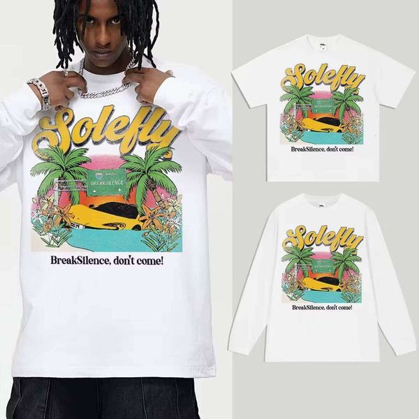 

100% Cotton Printed Letter T-Shirt Spring Summer 280g Short Sleeve Tee, White short sleeve (small neckline)