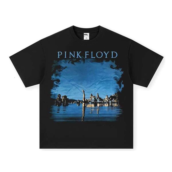 

Washed Vintage Style Heavy Print Fashion Short Sleeve Unisex Oversized 100% Cotton Casual T-Shirt, Solid black short sleeve small neckline)