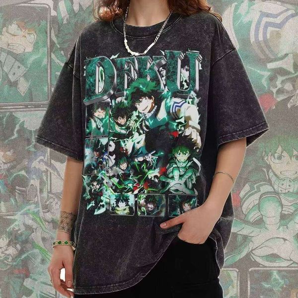 

Clothing Manufacturer Washed Printed Letter 300g 100% Cotton Summer Short Sleeve Men's T-Shirt, Black