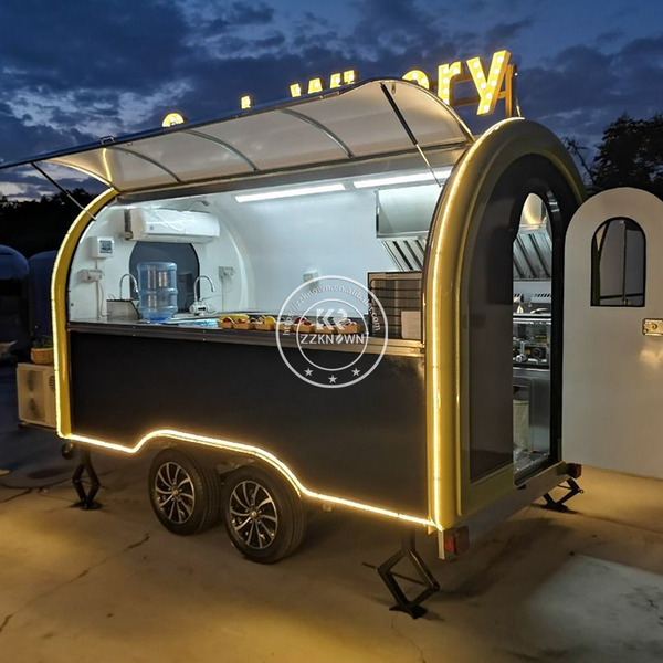 

Mobile Food Trailer For Restaurant Street Kiosk Hot Dog Cart Ice Cream Vending Shop Concession Fast Food Truck