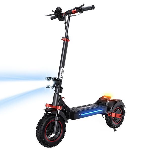 1000W Offroad Electric Scooter 11 inch 48V/15AH 45KM/H Folding E-Scooter iScooter iX5S 65KM MAX Range 150KG