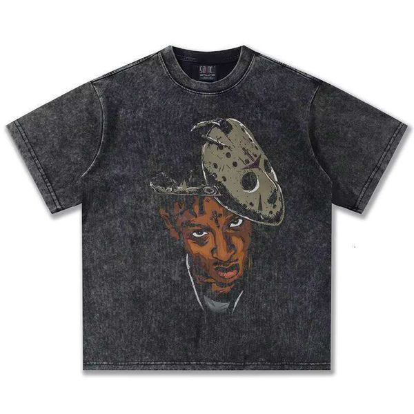 

2025 Summer 21 Barbarian American Direct Injection Printed Men' Short Sleeve Heavy Cotton Hip-Hop Style Crew Neck T-Shirt, Apricot