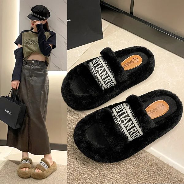 

Free Shipping Slides Designer Women Shoes Thick Soled Cotton Slippers Slipper Flat Bottom Slippers Women Slipper Sandals Sliders Women 35-40 for Ladies, #beige