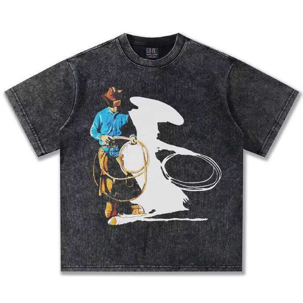 

Clothing Manufacturer Oversized 100% Cotton Washed Letter Short Sleeve Summer New O-Neck Men's T-Shirt, Apricot