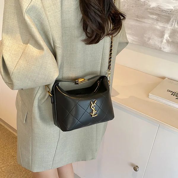 

Embroidery Line Rhomb Chain Small Satchel Bag Bag Women's New Hand Carry Small Square Bag Small One Shoulder Crossbody Bag, #5
