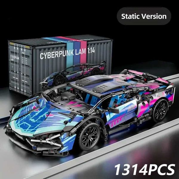 1314Pcs 1 14 Scale Race Car Model Building Block Set Sports Car MOC Blocks and Construction Toy Adult Collection Model Car Gift M260309