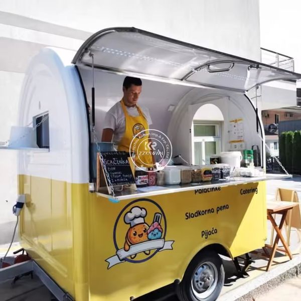 

Custom Food Trailer Fully Equipped Concession Ice Cream Cart Street Restaurant Hot Dog Snack Vending Catering Food Truck