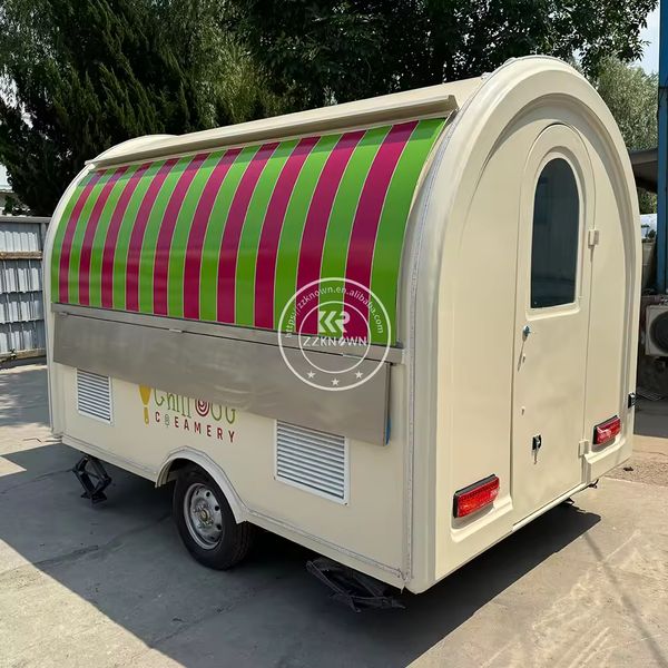 

Customized Food Trailer Catering Food Truck For Hot Dog Pizza Snack VendingWith Mobile Kitchen Fully Equipped