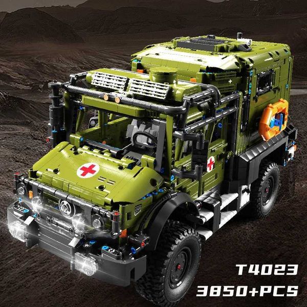 3850PCS Off Road Ambulance Building Blocks Off Road Vehicle Car Model Technology Bricks Kids Educational DIY Toy Birthday Gifts M260309