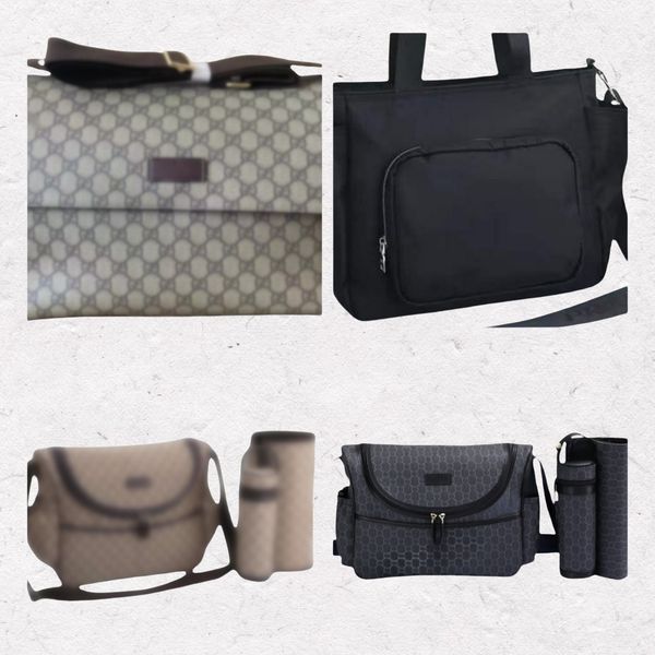 Hot baby bag Diaper Bags Waterproof Mummy Diapers infant Zipper Brown Plaid Print Backpack Messenger Nappy Stackers Container Maternity Multi-function Dad bag