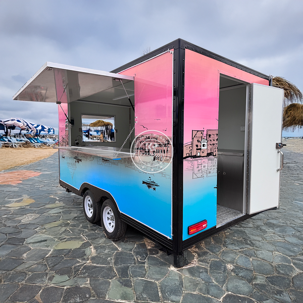 

Customized Fast Food Truck Trailer Mobile Kitchen Fully Equipped Catering Truck Street Restaurant Hot Dog Cart Concession Catering Truck