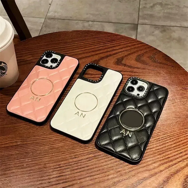 iPhone Case Designer Phone Case for iPhone 16 Pro Max Case Apple iPhone 15 Pro Max 14 13 12 Pro 11 15 Plus 16 Plus Case Fashion Leather Embossing Gold Letter Cell Phonecase