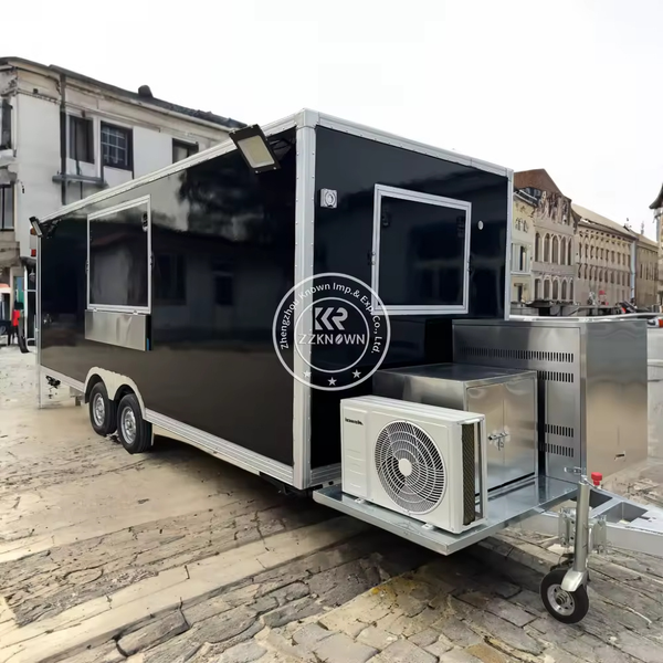 

Street Food Truck Mobile Kitchen Fully Equipped Hot Dog Cart Food Vendor Cart Catering Trailer Ice Cream Cart