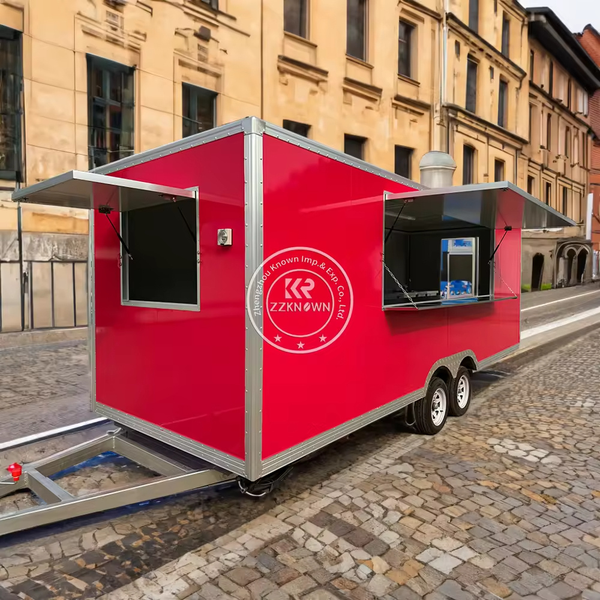 

Custom DOT Concession Fast Food Truck Mobile Catering Trailer Ice Cream Cart Square Mobile Kitchen Food Trailer