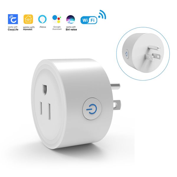 US Smart Plug WiFi Outlet Works with HomeKit Cozylife Alexa Google Assistant Siri Energy Monitoring Timer Schedule Countdown 16A 10A Voice Control AI Smart US Socket
