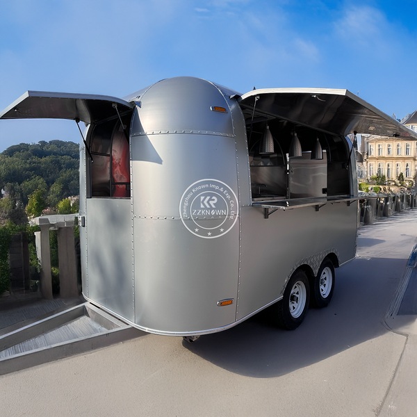 

Concession Food Trailer Truck BBQ Truck Fully Equipped Hot Dog Ice Cream Coffee Vending Kiosk Stainless Steel Fast Food Truck Cart With CE