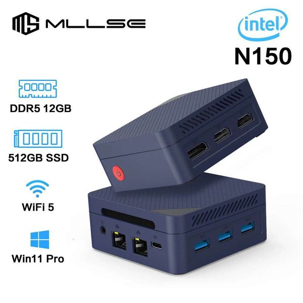 MLLSE G2 Pro Mini PC Twin Lake N150 Windows 11 Pro Intel 12th DDR5 12GB RAM 512GB ROM WiFi 4 BT5.0 Desktop Computer Mini Pc Work
