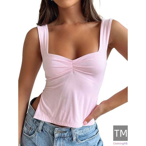 

Womens Going Out Crop Backless Tank Tops Summer Y2k Teen Girls Basics Cute Clothes, Darkgrey