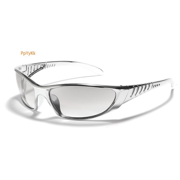 

2025 Premium Luxury Y2K Cyber Future Tech Chrome Silver Neon Hollow Unisex Sunglasses - Influencer Hot Girl Style UV400 Protection Trendy Streetwear
