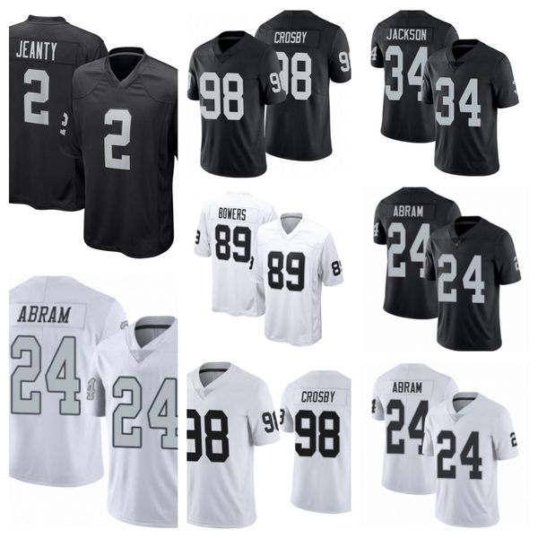 Men's 2 Ashton Jeanty 98 Maxx Crosby 34 Bo Jackson 89 Brock Bowers 4 Aidan O'Connell 24 Charles Woodson 16 Jakobi Meyers American Football Limited Jersey