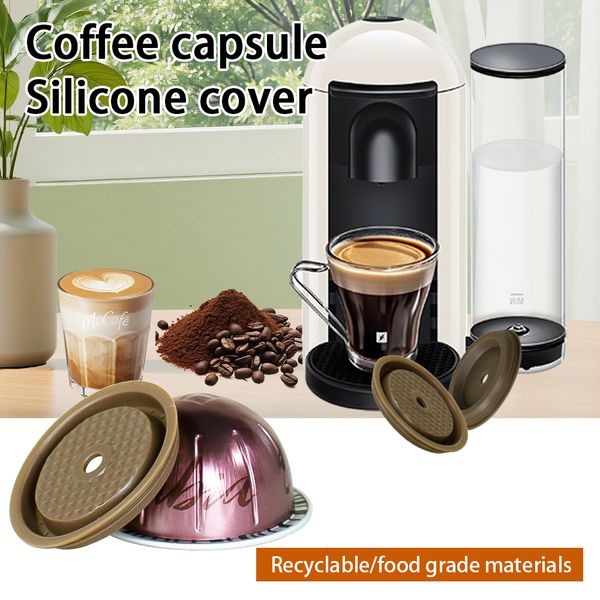 Reusable Vertuo Silicone Cap Lids To Refilled Capsules For Nespresso VertuoLine Coffee Capsule With Silicone Lid Cover