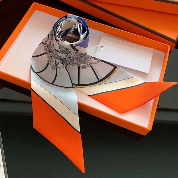 

Designer scarf silk scarf for women headband fashion bag scarfs Hair thin scarves neck tie with box 01