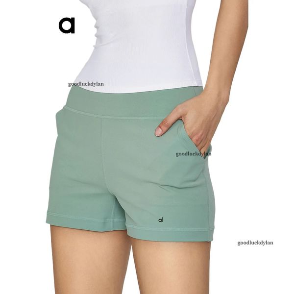 

alocardio Rich Girl Brand 5A Quality Fitness Clothes Outdoors Women's Yoga Shorts - High Waist Athletic Pants with Pockets, Black
