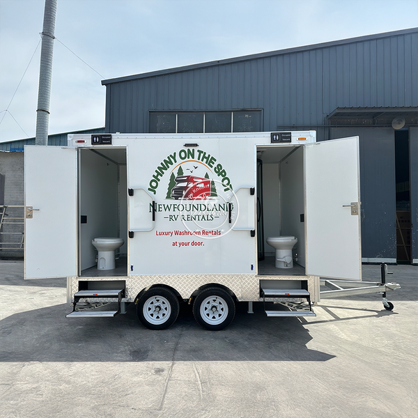 

Luxury Customizable Toilet Versatile Portable Restroom Trailer Case Cabin Portable Mobile Toilet Trailer For Sale