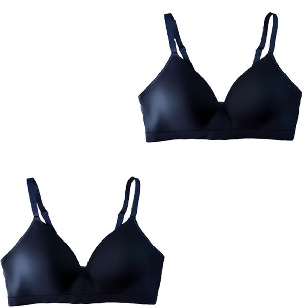 

gentle protection without steel rings daily casual bra perfect fusion of comfort and fashion, Black